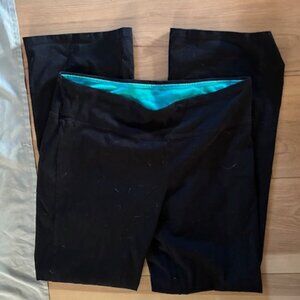 size extra large black yoga stretch pants womens athletic wear gym